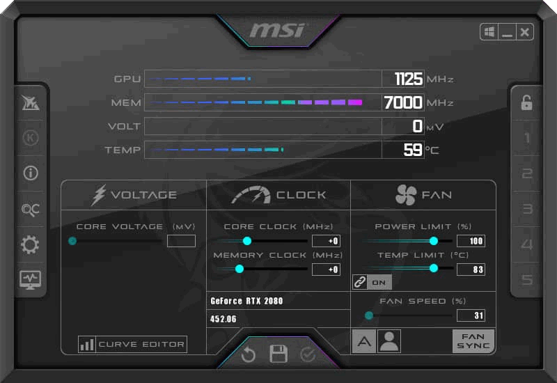 微星显卡超频工具 MSI Afterburner 中文版